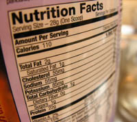 Nutrition label